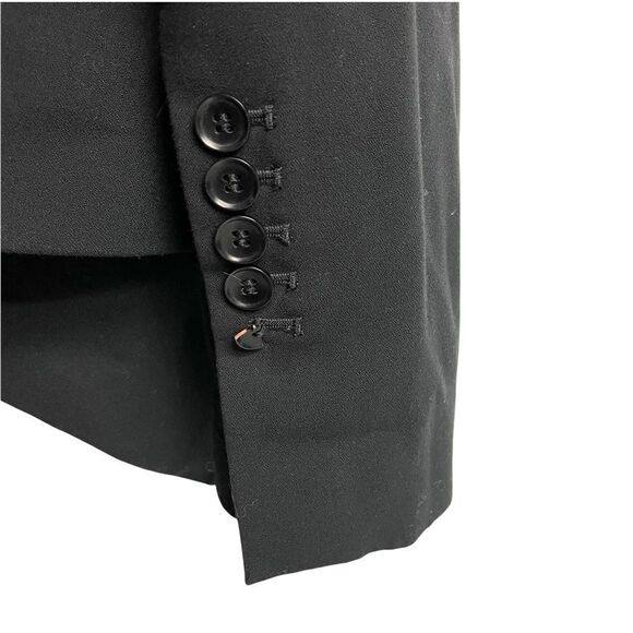 Bcbgmaxazria Abree Draped Open Front Waterfall Blazer Jacket Black M - Picture 7 of 8